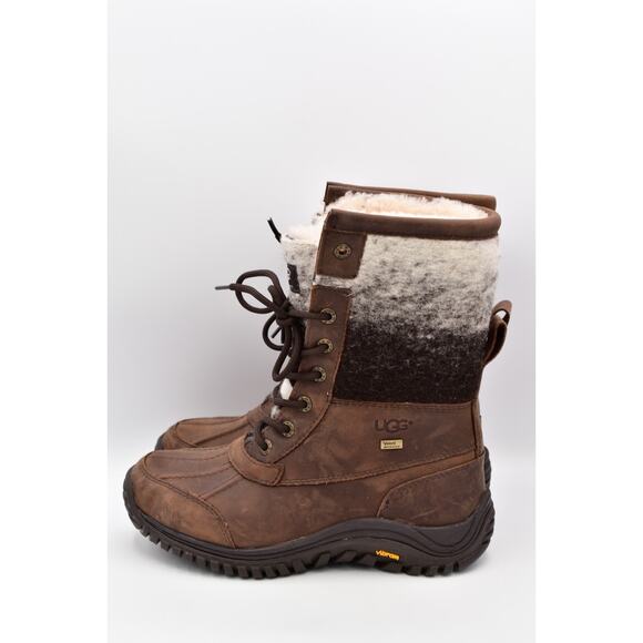 UGG ADIRONDACK WOOL II CHOCOLATE Bella WATERPROOF Boot Wool Ugg Pure US 7 NWOT - Picture 3 of 12